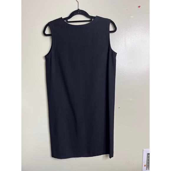 Eileen Fisher Silk Shift Mini Dress in Black, size small - Picture 4 of 9